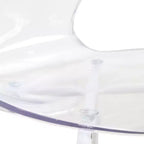 LeisureMod Bristol Juego de Comedor de 5 Piezas Mesa de Comedor Redonda, 4 Sillas de Comedor de Plástico Patas Blancas