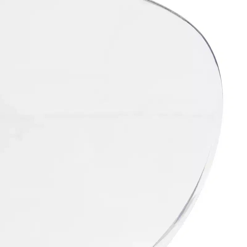 LeisureMod Bristol Juego de Comedor de 5 Piezas Mesa de Comedor Redonda, 4 Sillas de Comedor de Plástico Patas Blancas