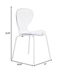 LeisureMod Bristol Juego de Comedor de 5 Piezas Mesa de Comedor Redonda, 4 Sillas de Comedor de Plástico Patas Blancas