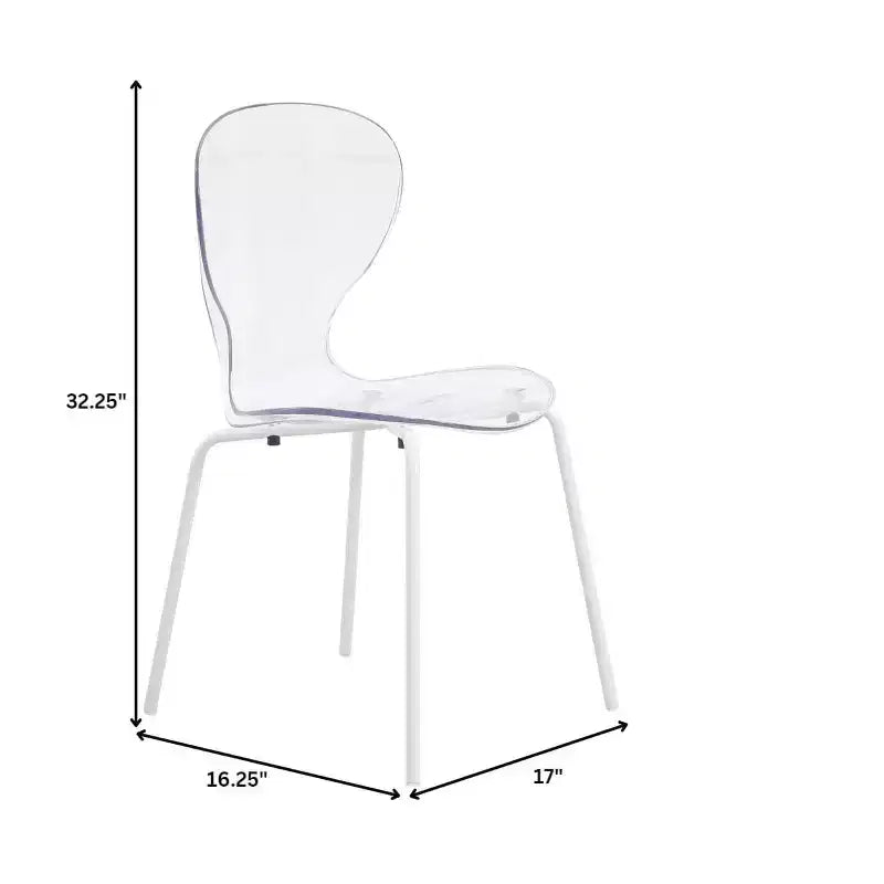 LeisureMod Bristol Juego de Comedor de 5 Piezas Mesa de Comedor Redonda, 4 Sillas de Comedor de Plástico Patas Blancas