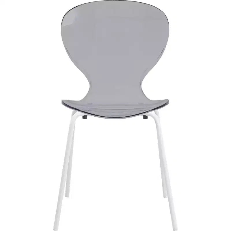 LeisureMod Bristol Juego de Comedor de 5 Piezas Mesa de Comedor Redonda, 4 Sillas de Comedor de Plástico Patas Blancas