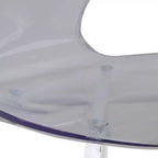 LeisureMod Bristol Juego de Comedor de 5 Piezas Mesa de Comedor Redonda, 4 Sillas de Comedor de Plástico Patas Blancas