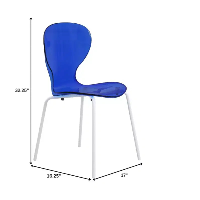 LeisureMod Bristol Juego de Comedor de 5 Piezas Mesa de Comedor Redonda, 4 Sillas de Comedor de Plástico Patas Blancas