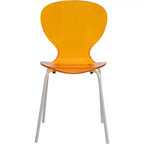 LeisureMod Bristol Juego de Comedor de 5 Piezas Mesa de Comedor Redonda, 4 Sillas de Comedor de Plástico Patas Blancas