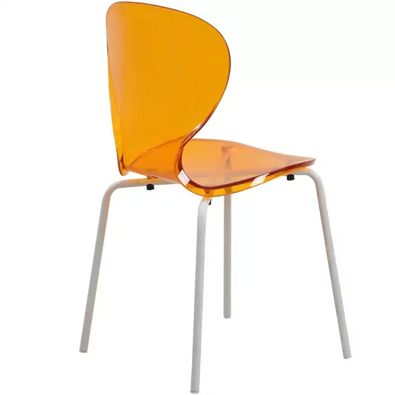 LeisureMod Bristol Juego de Comedor de 5 Piezas Mesa de Comedor Redonda, 4 Sillas de Comedor de Plástico Patas Blancas