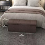 Banco otomano de almacenamiento, 15 x 43 x 15 pulgadas, banco para el pie de la cama, arcón de almacenamiento, para sala de estar, dormitorio, entrada