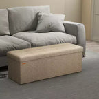 Banco otomano de almacenamiento, 15 x 43 x 15 pulgadas, banco para el pie de la cama, arcón de almacenamiento, para sala de estar, dormitorio, entrada