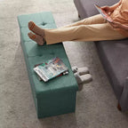Banco otomano de almacenamiento, 15 x 43 x 15 pulgadas, banco para el pie de la cama, arcón de almacenamiento, para sala de estar, dormitorio, entrada