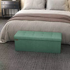 Banco otomano de almacenamiento, 15 x 43 x 15 pulgadas, banco para el pie de la cama, arcón de almacenamiento, para sala de estar, dormitorio, entrada