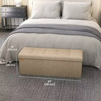 Banco otomano de almacenamiento, 15 x 43 x 15 pulgadas, banco para el pie de la cama, arcón de almacenamiento, para sala de estar, dormitorio, entrada