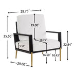 Christopher Knight Home Thurman Sillón de Terciopelo de Metal y Madera de Caucho de Mediados de Siglo