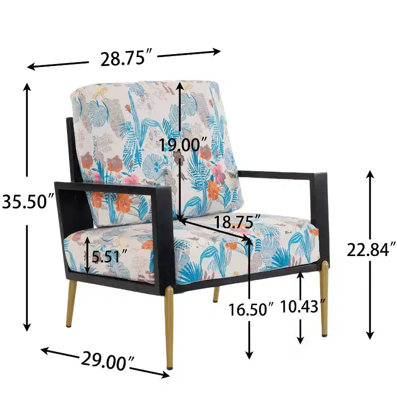 Christopher Knight Home Thurman Sillón de Terciopelo de Metal y Madera de Caucho de Mediados de Siglo