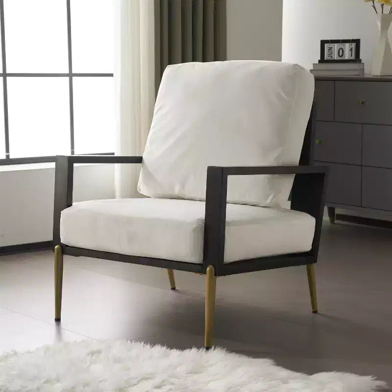 Christopher Knight Home Thurman Sillón de Terciopelo de Metal y Madera de Caucho de Mediados de Siglo