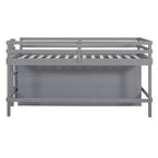Cama alta de diseño moderno Whisen de 81.8 pulgadas de largo x 40.8 pulgadas de ancho, tamaño twin, con 4 cajones, armario inferior y estantes