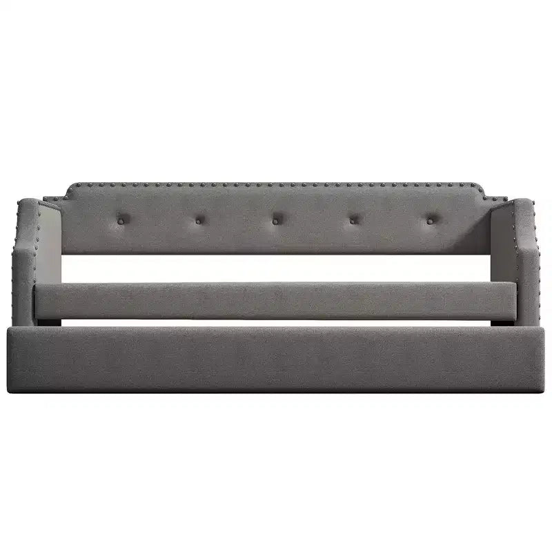 Whisen Sofá Cama Tapizado Individual con Nido, Soporte de Láminas de Madera, Estructura Tapizada