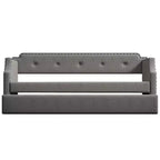 Whisen Sofá Cama Tapizado Individual con Nido, Soporte de Láminas de Madera, Estructura Tapizada