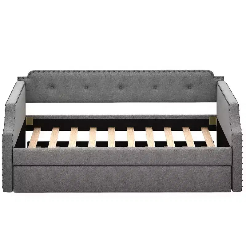 Whisen Sofá Cama Tapizado Individual con Nido, Soporte de Láminas de Madera, Estructura Tapizada