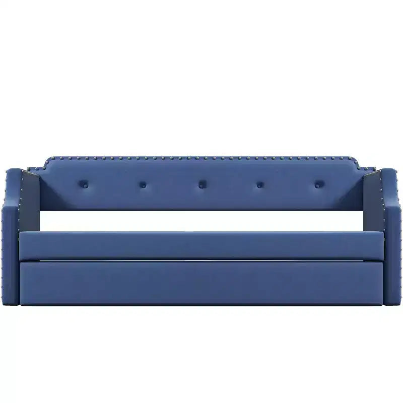 Whisen Sofá Cama Tapizado Individual con Nido, Soporte de Láminas de Madera, Estructura Tapizada