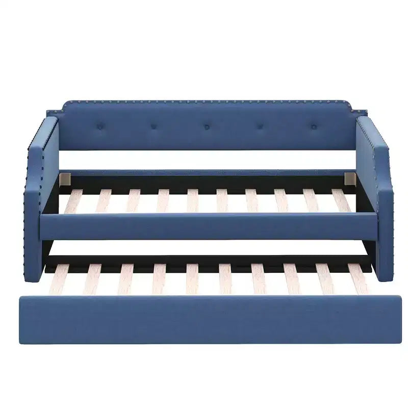 Whisen Sofá Cama Tapizado Individual con Nido, Soporte de Láminas de Madera, Estructura Tapizada