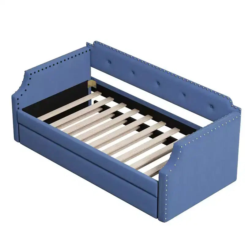 Whisen Sofá Cama Tapizado Individual con Nido, Soporte de Láminas de Madera, Estructura Tapizada