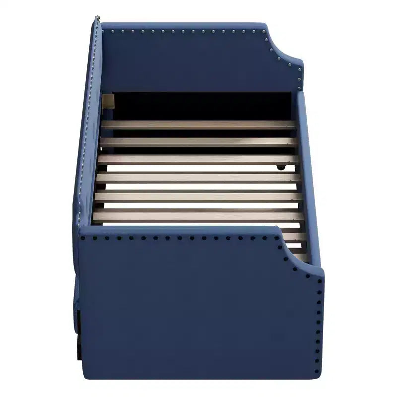 Whisen Sofá Cama Tapizado Individual con Nido, Soporte de Láminas de Madera, Estructura Tapizada