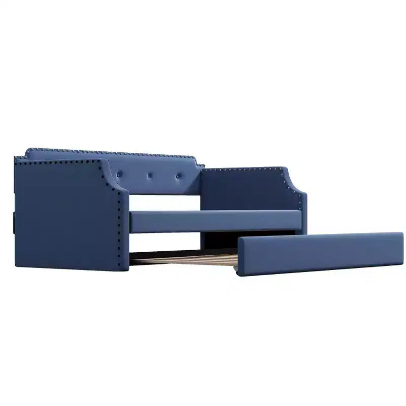 Whisen Sofá Cama Tapizado Individual con Nido, Soporte de Láminas de Madera, Estructura Tapizada