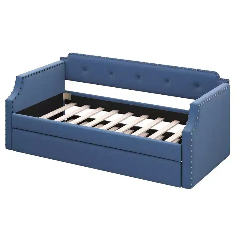 Whisen Sofá Cama Tapizado Individual con Nido, Soporte de Láminas de Madera, Estructura Tapizada