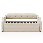 Whisen Sofá Cama Tapizado Individual con Nido, Soporte de Láminas de Madera, Estructura Tapizada
