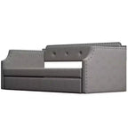 Whisen Sofá Cama Tapizado Individual con Nido, Soporte de Láminas de Madera, Estructura Tapizada