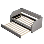 Whisen Sofá Cama Tapizado Individual con Nido, Soporte de Láminas de Madera, Estructura Tapizada