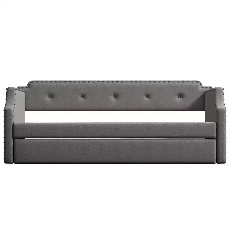 Whisen Sofá Cama Tapizado Individual con Nido, Soporte de Láminas de Madera, Estructura Tapizada