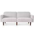Sofá cama curvado convertible de tela boucle con respaldo dividido, de Best Choice Products