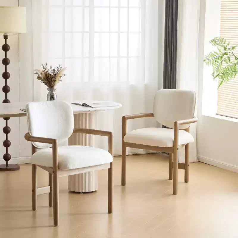 Sillas de comedor tapizadas Edge Modern de Christopher Knight Home de madera de caucho (juego de 2)