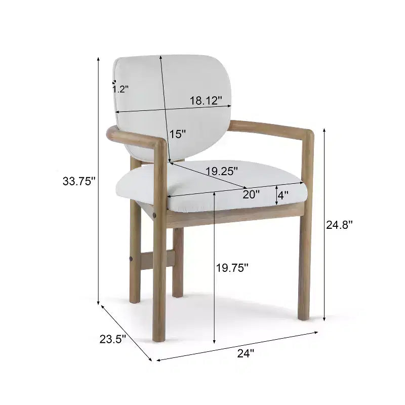 Sillas de comedor tapizadas Edge Modern de Christopher Knight Home de madera de caucho (juego de 2)