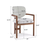 Sillas de comedor tapizadas Edge Modern de Christopher Knight Home de madera de caucho (juego de 2)