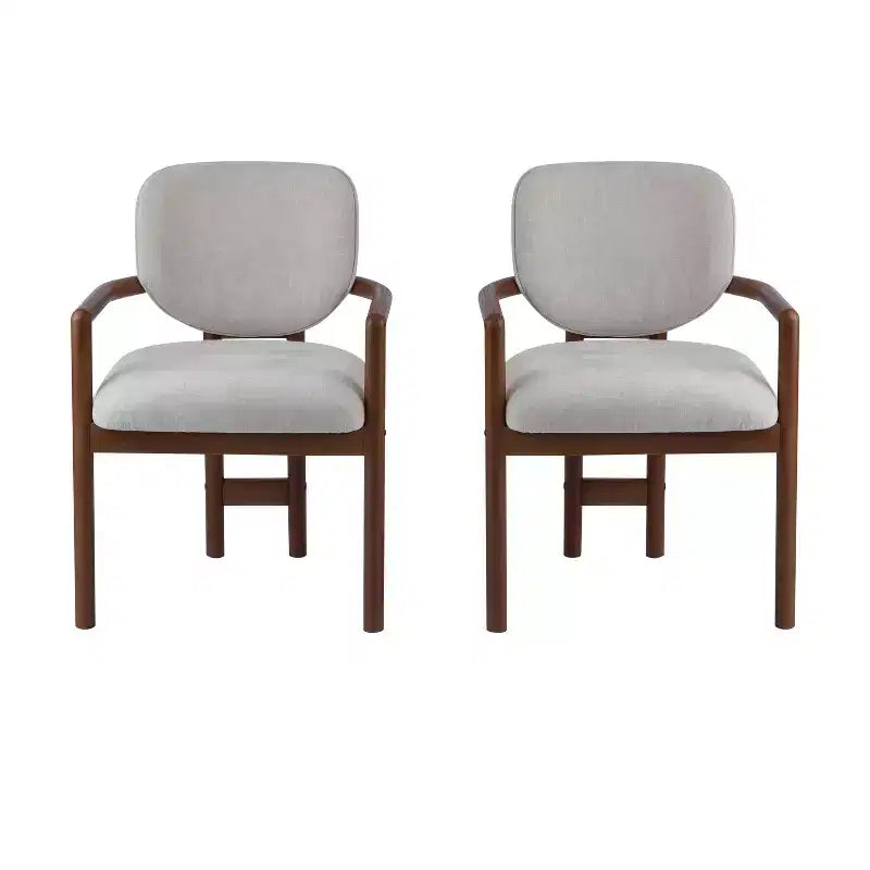 Sillas de comedor tapizadas Edge Modern de Christopher Knight Home de madera de caucho (juego de 2)