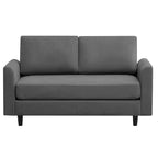 Hyleory Sofá biplaza cómodo y acogedor para sala de estar, espacio pequeño, oficina, apartamento, sofá de tela suave y transpirable