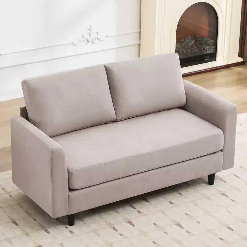Hyleory Sofá biplaza cómodo y acogedor para sala de estar, espacio pequeño, oficina, apartamento, sofá de tela suave y transpirable
