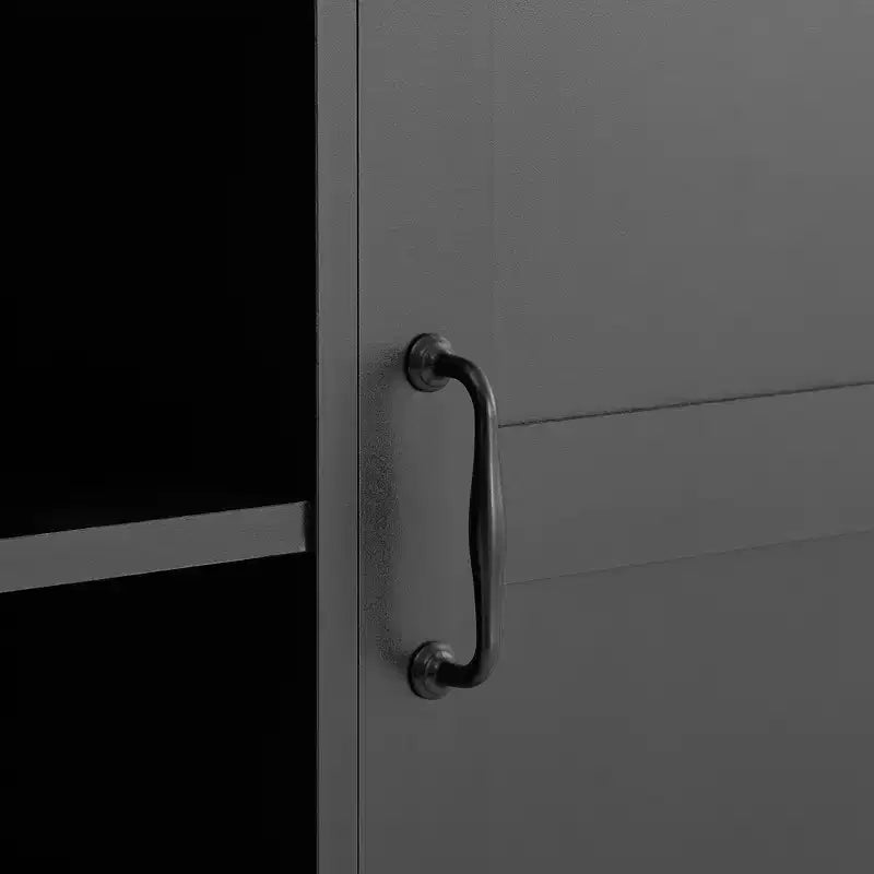 Gabinete de almacenamiento para baño Whisen con cajones, cesto de ropa sucia inclinable y estantes abiertos