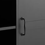 Gabinete de almacenamiento para baño Whisen con cajones, cesto de ropa sucia inclinable y estantes abiertos