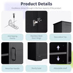 Gabinete de almacenamiento para baño Whisen con cajones, cesto de ropa sucia inclinable y estantes abiertos
