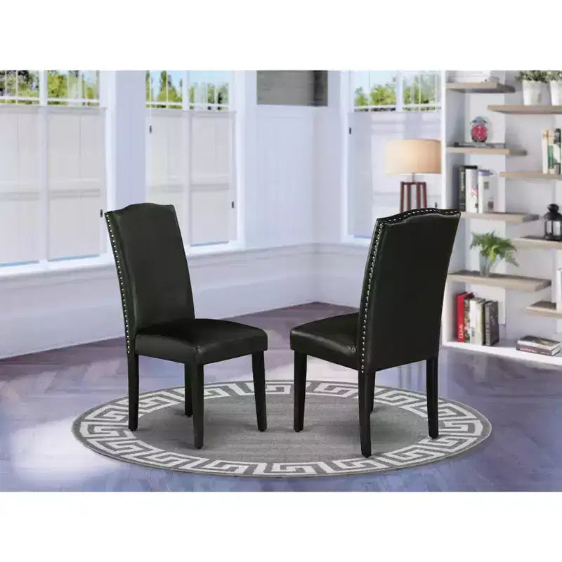 Juego de 2 sillas de piel Parson Artisanal Attic HomeStock