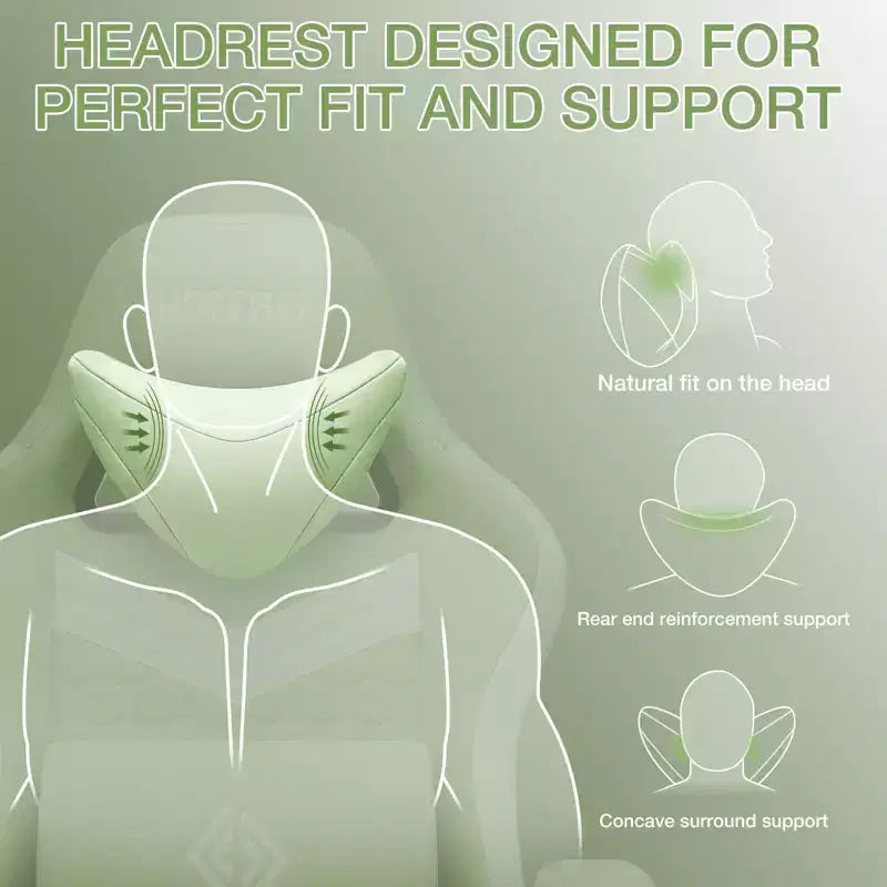 Sillón de juego de masaje Hoffree de tela transpirable, silla ergonómica de oficina para PC con reposapiés y ajustable