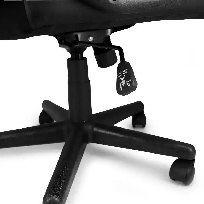 Silla de oficina Elama de altura media, de piel sintética, ajustable, en color negro