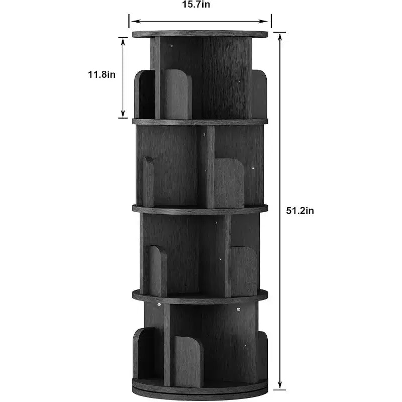 Estantería giratoria de 4 niveles, estante esquinero de almacenamiento impermeable