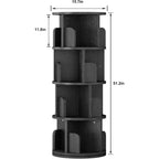 Estantería giratoria de 4 niveles, estante esquinero de almacenamiento impermeable