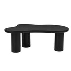 Mesa de centro Cloud de fácil montaje con tablero de 3,8 cm de grosor, mesa auxiliar irregular de estilo crema con 3 patas robustas