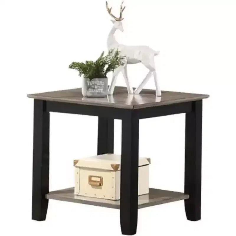 Mesa Auxiliar de Madera con Estilo Sencillo y Moderno, 1 unidad, Mesa Auxiliar para Sofá de Sala de Estar, de Madera Maciza de Caucho