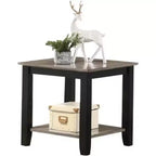 Mesa Auxiliar de Madera con Estilo Sencillo y Moderno, 1 unidad, Mesa Auxiliar para Sofá de Sala de Estar, de Madera Maciza de Caucho