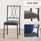 Juego de mesa de comedor, juego de mesa de cocina para 4 personas, juego de mesa de comedor de madera de 4 piezas con 4 sillas, juego de mesa rectangular de cocina para espacios pequeños